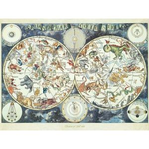 Puzzle 1500 piese - World Map of Fantastic Beasts | Ravensburger imagine