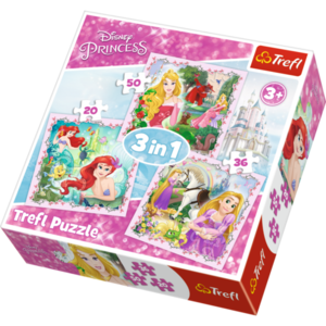 Puzzle 3in1 - Disney - Printese | Trefl imagine