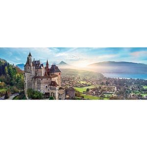 Puzzle 1000 piese - Panorama Castle of Menthon, France | Trefl imagine