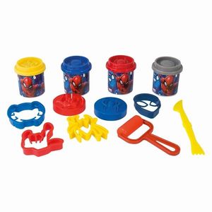 Set Galetusa cu 4 borcanase de plastilina si accesorii de modelat - Spider-Man | As imagine