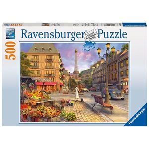 Puzzle - Plimbare de seara prin Paris, 500 piese | Ravensburger imagine