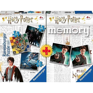 Puzzle - Set 3 puzzle, 110 piese +Joc memorie Harry Potter | Ravensburger imagine