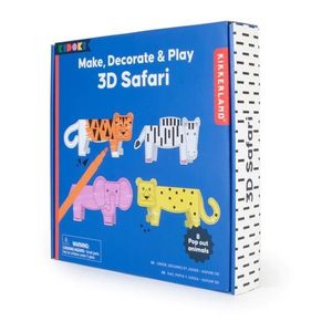 Kit creativ - Make, Paint & Play - 3D Safari | Kikkerland imagine