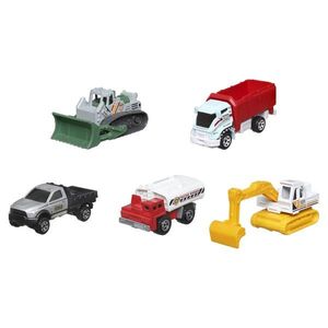 Set 5 masini - Matchbox - MBX Construction III | Mattel imagine