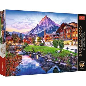 Puzzle 1000 piese - Sat alpin in Elvetia | Trefl imagine