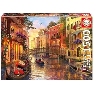 Puzzle 1500 piese - Amurg la Venetia | Educa imagine