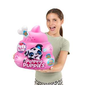 Jucarie de plus interactiva catelus cu accesorii surpriza - Pooping Puppies | Pets Alive imagine