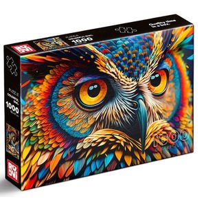 Puzzle 1000 piese - Colorful Owl | D-Toys imagine