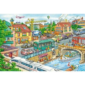 Puzzle 60 piese - Vehicles And Traffic | Schmidt imagine