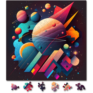 Puzzle din lemn - Abstract - Dream Galaxy | Woodmix Puzzles imagine