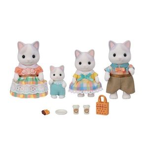 Set 4 figurine - Sylvanian Families - Latte Cat Family | Epoch imagine