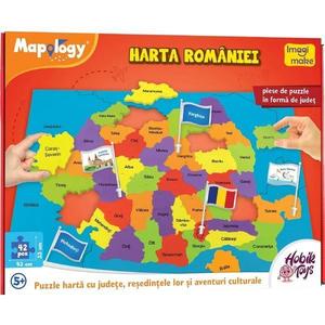 Puzzle harta cu judete 42 piese - Harta Romaniei imagine