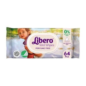 Servetele Umede Fara Parfum - Libero Wet Wipes Parfume Free, 64 buc imagine