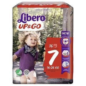 Scutece Tip Chilot pentru Bebelusi - Libero Up&Go, marime 7 (16-26 kg), 16 buc imagine