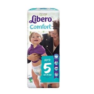 Scutece pentru Bebelusi - Libero Comfort, marime 5 (10-14 kg), 50 buc imagine