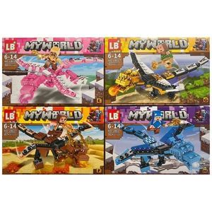 Set de constructie Minecraft My World, 4 Dragoni de colectie, 355 piese imagine