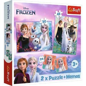 Puzzle 2 in 1 + Memo. Disney Frozen. Printesele si taramul lor imagine