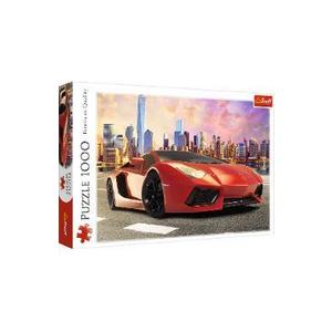 Puzzle 1000: Lamborghini rosu. Sunset Ride imagine