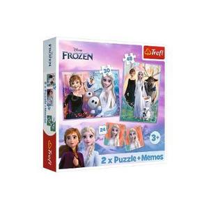 Puzzle 2 in 1 + Memo. Disney Frozen. Printesele si taramul lor imagine