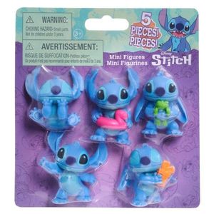 Set 5 mini figurine, Disney Stitch, 5 cm imagine