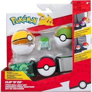 Set curea cu figurina, Pokemon S2, Clip N Go, Poke Ball, Bulbasaur, PKW3646 imagine