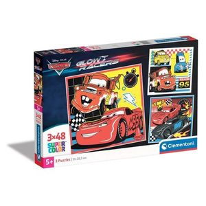 Puzzle Clementoni, Disney Cars, Glow Racers, 3 x 48 piese imagine