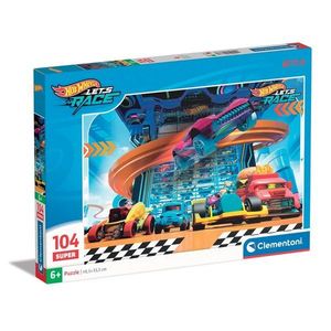 Puzzle Clementoni, Hot Wheels, Super, 104 piese imagine