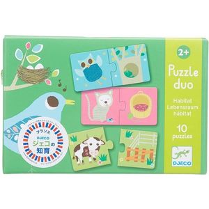 Puzzle educativ - Puzzle duo: Habitat | Djeco imagine