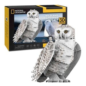 Puzzle 3D - National Geographic - Bufnita polara | CubicFun imagine