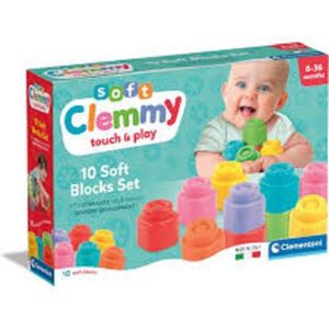 Set de constructie - Touch & Play - Soft Clemmy - 10 cuburi | Clementoni imagine