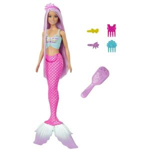 Papusa - Barbie Dreamtopia - Sirena cu par mov si coada roz | Mattel imagine