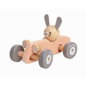 Masina de lemn - Bunny Racing Car | Plan Toys imagine