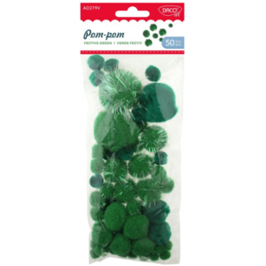 Accesorii craft - Pom-pom festiv verde | Daco imagine