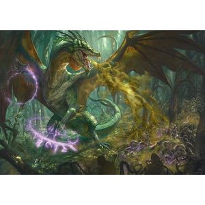 Puzzle 1000 piese - Dungeons Dragons - Dragonul Verde | Trefl imagine