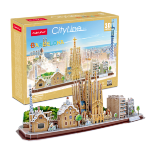 Puzzle 3D - City Line - Barcelona | CubicFun imagine