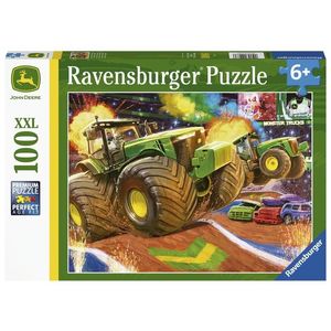 Puzzle 100 piese - John Deere - Roti mari | Ravensburger imagine