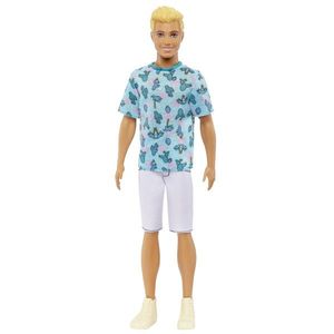 Pausa - Barbie Fashionistas - Baiat blond cu tricou cu imprimeu cactusi | Mattel imagine