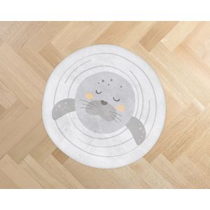 Covor rotund diametru 85cm pentru camera copii KikkaBoo Seally Me imagine