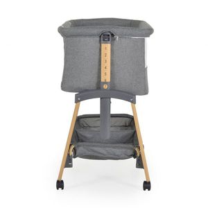 Patut Co-Sleeper cu cos si plasa 90x53 cm Adoro Grey imagine