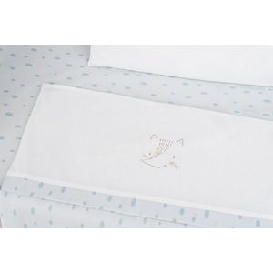 Set lenjerie 5piese pentru patut 80x50cm KikkaBoo Mini cot Little Fox imagine