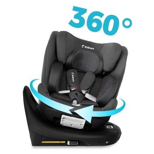 Scaun auto cu baza isofix rotativ 360 i-Size 40-150cm Kidnort Blue imagine