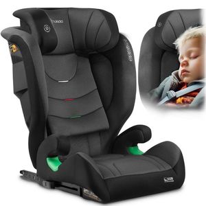 Scaun auto 15-36 kg cu isofix Nukido I-SIZE 100-150 cm Louis Soft NegruGri imagine