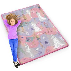 Covoras din spuma pliabil 120 x 90 x 0, 3 cm Ricokids Pink Style imagine