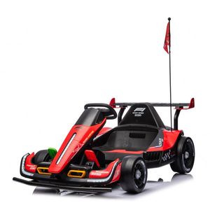 Masinuta - Kart electric pentru copii 3-11 ani, Racing F1 500W 24V, telecomanda, culoare rosie imagine