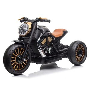 Motocicleta cu 3 roti electrica pentru copii, SuperMoto, 70W, 12V, cu scaun tapitat, bluetooth, neagra imagine