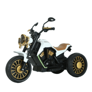 Motocicleta electrica cu 3 roti, Telecomanda, Kinderauto Jocker 70W premium, alb imagine