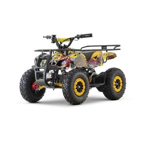 ATV electric pentru copii NITRO Torino Quad 1200W 48V Big Tyre, culoare Yellow Grafiti imagine