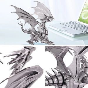 Puzzle 3D - Piececool - Dragon argintiu | Robotime imagine