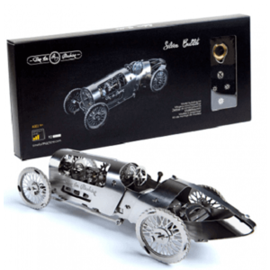 Kit Puzzle Mecanic 3D, Metal - Masina de curse vintage Silver Bullet | Robotime imagine