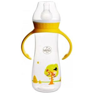 Biberon "Pupaza din Tei" cu Tetina de Silicon si Manere - Minut Baby, 3+, 250 ml imagine